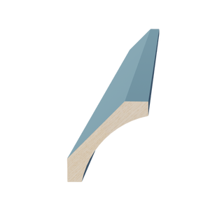 TG - CM4: Soft Green Shaker 96"W x 2 - 1/2"H x 2 - 1/2"D Crown Molding - homecabinets