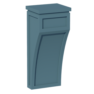 TG - CML: Soft Green Shaker 5 - 1/4"W x 12 - 1/2"H x 4 - 1/2"D Large Corbel - homecabinets