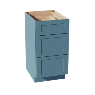 TG - DB18: Soft Green Shaker 18" 3 Drawers Base Cabinet - homecabinets