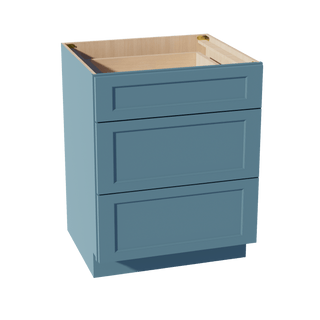 TG - DB27: Soft Green Shaker 27" 3 Drawers Base Cabinet - homecabinets