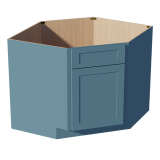 TG - DSB42: Soft Green Shaker 42" 1 Door - 1 False Drawer Corner Sink Base Cabinets - homecabinets