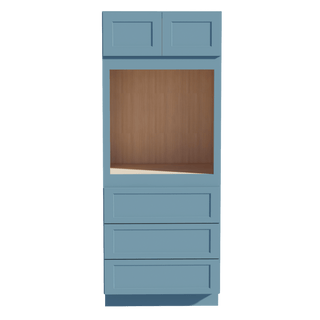 TG - OC3384: Soft Green Shaker 33"W x 84"H x 24"D 2 Doors & 3 Drawers Tall Oven Shelf Cabinets - homecabinets