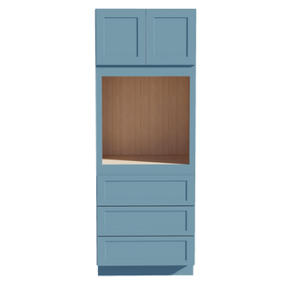 TG - OC3390: Soft Green Shaker 33"W x 90"H x 24"D 2 Doors & 3 Drawers Tall Oven Shelf Cabinets - homecabinets