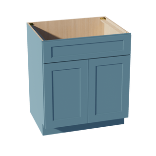 TG - SB30: Soft Green Shaker 30" 2 Doors 1 False Drawer Sink Base Cabinet - homecabinets