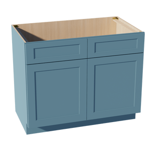 TG - SB42: Soft Green Shaker 42" 2 Doors 2 False Drawers Sink Base Cabinet - homecabinets