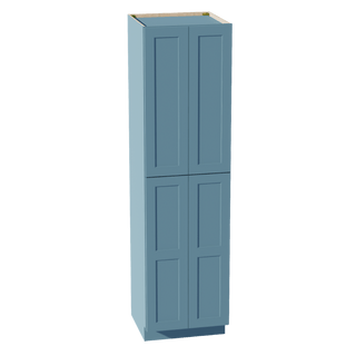 TG - TP2490: Soft Green Shaker 24"W x 90"H x 24"D 4 Door & 5 Shelves Tall Shelf Pantry Cabinets - homecabinets