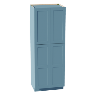 TG - TP3084: Soft Green Shaker 30"W x 84"H x 24"D 4 Door & 5 Shelves Tall Shelf Pantry Cabinets - homecabinets
