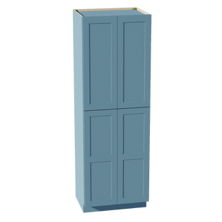 TG - TP3090: Soft Green Shaker 30"W x 90"H x 24"D 4 Door & 5 Shelves Tall Shelf Pantry Cabinets - homecabinets