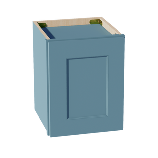 TG - W1215: Soft Green Shaker 12"W x 15"H 1 Door Standard Wall Bridge Cabinet - homecabinets