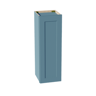 TG - W1236: Soft Green Shaker 12"W x 36"H 1 Door & 2 Shelves Standard Wall Cabinet - homecabinets