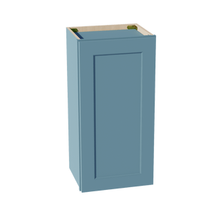 TG - W1530: Soft Green Shaker 15"W x 30"H 1 Door & 2 Shelves Standard Wall Cabinet - homecabinets
