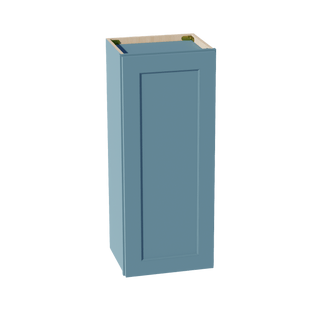 TG - W1536: Soft Green Shaker 15"W x 36"H 1 Door & 2 Shelves Standard Wall Cabinet - homecabinets