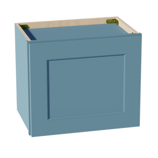 TG - W1815: Soft Green Shaker 18"W x 15"H 1 Door Standard Wall Bridge Cabinet - homecabinets