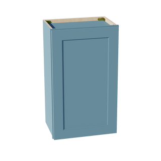 TG - W1830: Soft Green Shaker 18"W x 30"H 1 Door & 2 Shelves Standard Wall Cabinet - homecabinets