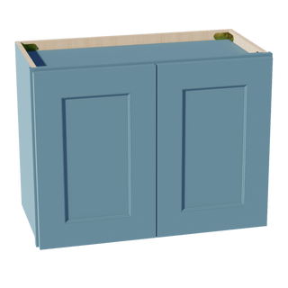 TG - W2418: Soft Green Shaker 24"W x 18"H 2 Doors Standard Wall Bridge Cabinet - homecabinets