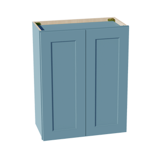TG - W2430: Soft Green Shaker 24"W x 30"H 2 Doors & 2 Shelves Standard Wall Cabinet - homecabinets