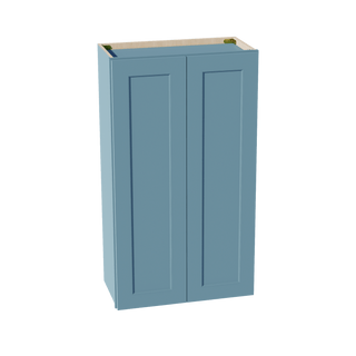TG - W2442: Soft Green Shaker 24"W x 42"H 2 Doors & 3 Shelves Standard Wall Cabinet - homecabinets