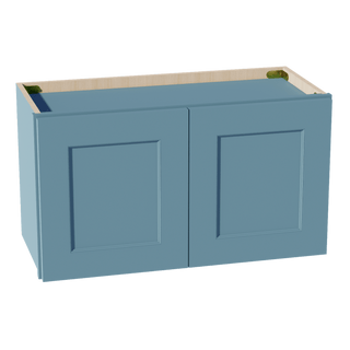 TG - W2715: Soft Green Shaker 27"W x 15"H 2 Doors Standard Wall Bridge Cabinet - homecabinets
