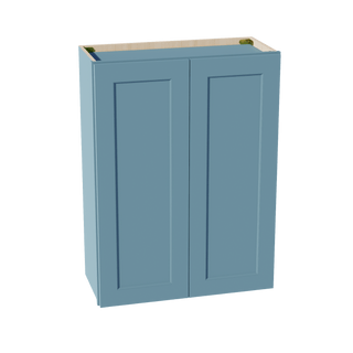 TG - W2736: Soft Green Shaker 27"W x 36"H 2 Doors & 2 Shelves Standard Wall Cabinet - homecabinets