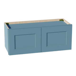 TG - W3012: Soft Green Shaker 30"W x 12"H 2 Doors Standard Wall Bridge Cabinet - homecabinets