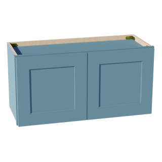 TG - W3015: Soft Green Shaker 30"W x 15"H 2 Doors Standard Wall Bridge Cabinet - homecabinets