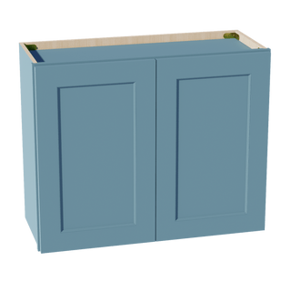 TG - W3024: Soft Green Shaker 30"W x 24"H 2 Doors Standard Wall Bridge Cabinet - homecabinets