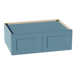 TG - W361224: Soft Green Shaker 36"W x 12"H x 24"D 2 Doors Standard Bridge Wall Cabinet - homecabinets
