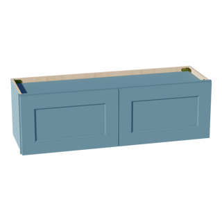 TG - W3912: Soft Green Shaker 39"W x 12"H 2 Doors Standard Wall Bridge Cabinet - homecabinets