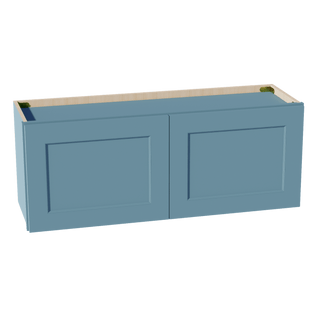 TG - W3915: Soft Green Shaker 39"W x 15"H 2 Doors Standard Wall Bridge Cabinet - homecabinets