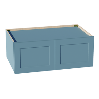 TG - W391524: Soft Green Shaker 39"W x 15"H x 24"D 2 Doors Standard Bridge Wall Cabinet - homecabinets