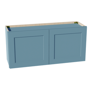 TG - W3918: Soft Green Shaker 39"W x 18"H 2 Doors Standard Wall Bridge Cabinet - homecabinets