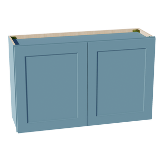 TG - W3924: Soft Green Shaker 39"W x 24"H 2 Doors Standard Wall Bridge Cabinet - homecabinets