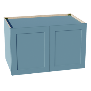 TG - W392424: Soft Green Shaker 39"W x 24"H x 24"D 2 Doors & 1 Shelf Standard Bridge Wall Cabinet - homecabinets
