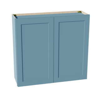 TG - W3936: Soft Green Shaker 39"W x 36"H 2 Doors & 2 Shelves Standard Wall Cabinet - homecabinets