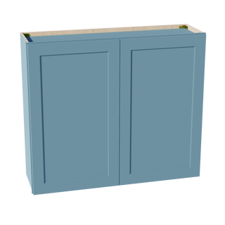 TG - W4236: Soft Green Shaker 42"W x 36"H 2 Doors & 2 Shelves Standard Wall Cabinet - homecabinets