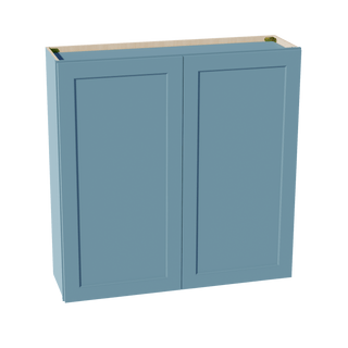 TG - W4242: Soft Green Shaker 42"W x 42"H 2 Doors & 3 Shelves Standard Wall Cabinet - homecabinets