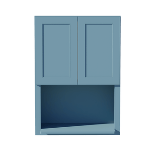 TG - WM3042: Soft Green Shaker 30"W x 42"H 2 Door & 1 Shelf Wall Built - in Microwave Cabinets - homecabinets