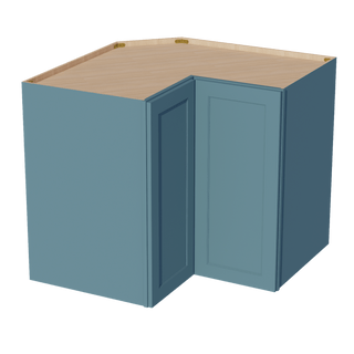 TG - WPC2436: Soft Green Shaker 24"W x 36"H 1 Door & 2 Shelves Pie Cut Wall Corner Cabinet - homecabinets