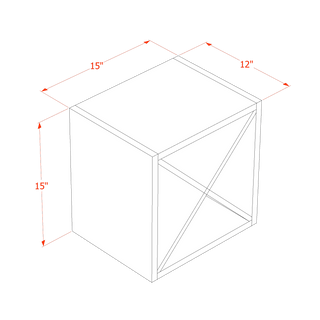 TG - WR1515: Soft Green Shaker 15"W x 15"H x 12"D Wall Wine Rack Incl. Shelf - homecabinets