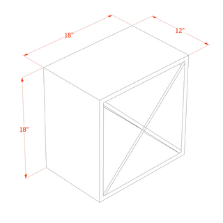 TG - WR1818: Soft Green Shaker 18"W x 18"H x 12"D Wall Wine Rack Incl. Shelf - homecabinets