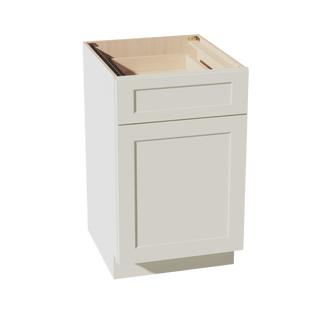 TW - B21: Creamy White Shaker 21" 1 Drawer 1 Door Standard Base Cabinet - homecabinets