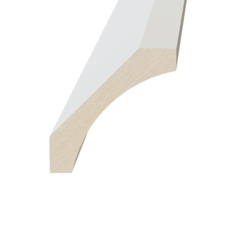 TW - CM4: Creamy White Shaker 96"W x 2 - 1/2"H x 2 - 1/2"D Crown Molding - homecabinets