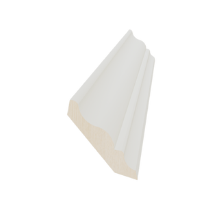 TW - CM6: Creamy White Shaker 96"W x 3 - 1/2"H x 2 - 1/2"D Crown Molding - homecabinets