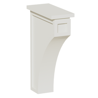TW - CMCB: Creamy White Shaker 3 - 1/2"W x 12 - 1/4"H x 08"D Extra Large Corbel - homecabinets