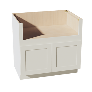 TW - FS36: Creamy White Shaker 36" 2 Doors Farm House Sink Base Cabinets - homecabinets