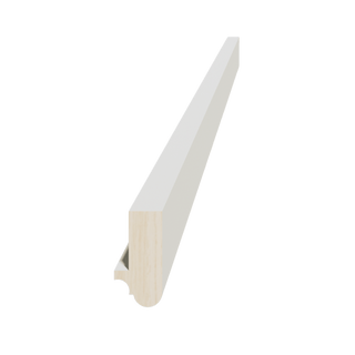 TW - LRM: Creamy White Shaker 96"W x 1 - 1/2"H x 3/4"D Light Rail Molding - homecabinets