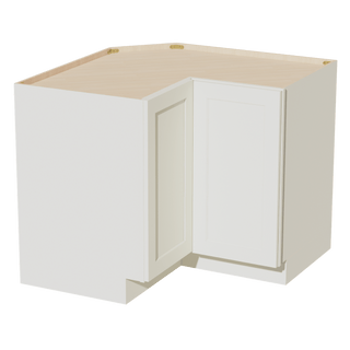 TW - LSB36: Creamy White Shaker 36" 2 Doors Lazy Susan Corner Base Cabinet - homecabinets