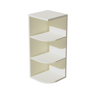 TW - OE1230: Creamy White Shaker 12"W x 30"H 4 Shelves Wall End Shelf Cabinet - homecabinets