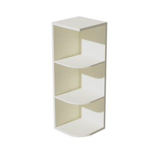 TW - OE1236: Creamy White Shaker 12"W x 36"H 4 Shelves Wall End Shelf Cabinet - homecabinets