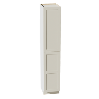TW - TP1896: Creamy White Shaker 18"W x 96"H x 24"D 2 Doors & 6 Shelves Tall Shelf Pantry Cabinets - homecabinets